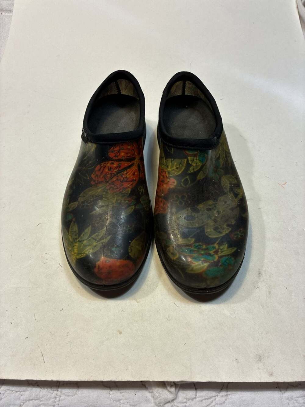 Sloggers Waterproof Floral Garden Shoes Slip On Clogs Size 10